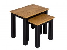 LPD LPD Copenhagen Black and Oak Nest of Tables (Flat Packed)