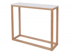 LPD LPD Harlow White Marble and Oak Console Table (Flat Packed)