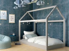 LPD LPD Hickory House 3ft Single Grey Wooden Bed Frame