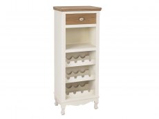 LPD LPD Juliette Cream and Oak 1 Drawer Wine Cabinet (Assembled)
