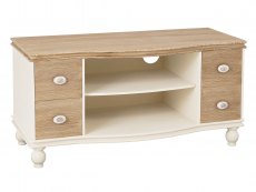 LPD LPD Juliette Cream and Oak 4 Drawer TV Cabinet (Assembled)
