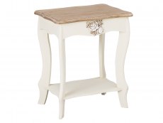 LPD LPD Juliette Cream and Oak Lamp Table (Assembled)