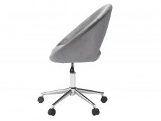 LPD Skylar Grey Velvet Upholstered Fabric Office Chair