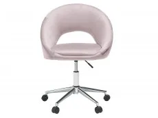 LPD LPD Skylar Pink Velvet Fabric Office Chair