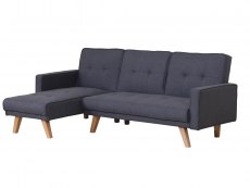 LPD LPD Kitson Grey Linen Fabric Corner Sofa Bed