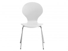 LPD Ibiza Set of 4 White Moulded Dining Chairs
