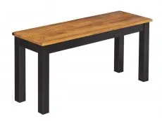 LPD LPD Copenhagen 100cm Black and Oak Wooden Dining Bench