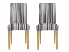LPD LPD Lorenzo Set of 2 Striped Dining Chairs