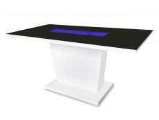 LPD LPD Matrix 160cm White High Gloss Dining Table with LED (Flat Packed)