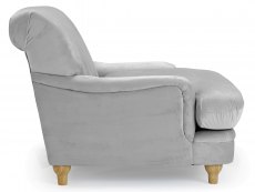 LPD LPD Plumpton Grey Velvet Upholstered Fabric Chair