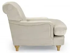 LPD LPD Plumpton Beige Velvet Fabric Chair