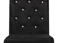 LPD LPD Paris Set of 2 Black Velvet Dining Chairs