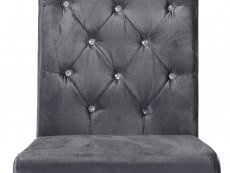 LPD LPD Paris Set of 2 Silver Velvet Dining Chairs