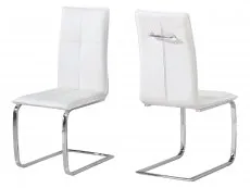 LPD LPD Opus Set of 2 White Faux Leather Dining Chairs