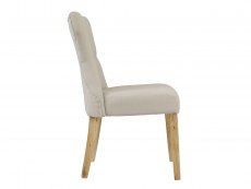 LPD LPD Naples Set of 2 Champagne Velvet Fabric Dining Chairs