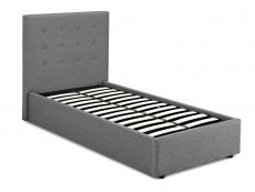 LPD Lucca 3ft Single Grey Upholstered Fabric Bed Frame