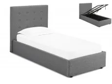 LPD LPD Lucca Grey Fabric Ottoman Bed Frame