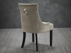 LPD LPD Morgan Set of 2 Beige Velvet Fabric Dining Chairs