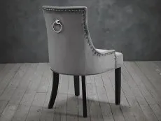 LPD LPD Morgan Set of 2 Grey  Velvet Fabric Dining Chairs