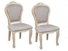 LPD LPD Provence Set of 2 Oak Dining Chairs