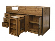 LPD LPD Rocco 3ft Single Rustic Oak Mid Sleeper Bed Frame