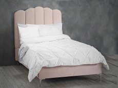 LPD Willow 3ft Single Pink Velvet Upholstered Fabric Bed Frame