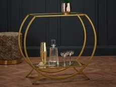 LPD LPD Zenor Glass and Gold Console Table