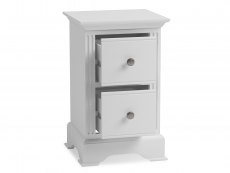 Kenmore Catlyn White 2 Drawer Small Bedside Cabinet (Assembled)