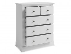 Kenmore Catlyn White 3+2 Drawer Chest of Drawers (Assembled)
