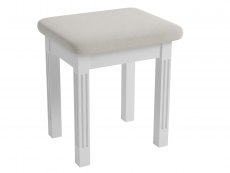 Kenmore Catlyn White Wooden Dressing Table Stool (Flat Packed)