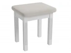 Kenmore Kenmore Catlyn White Wooden Dressing Table Stool