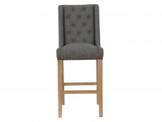 Kenmore Kenmore Cala Dark Grey Upholstered Fabric Bar Stool