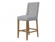 Kenmore Kenmore Cala Natural Upholstered Fabric Bar Stool