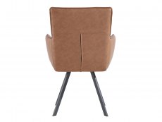 Kenmore Kenmore Faris Carver Tan Faux Leather Dining Chair