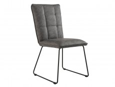 Kenmore Finch Grey Faux Leather Dining Chair