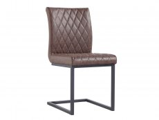 Kenmore Flynn Brown Faux Leather Dining Chair