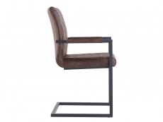 Kenmore Kenmore Flynn Carver Brown Faux Leather Dining Chair