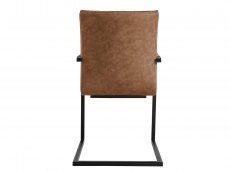 Kenmore Kenmore Flynn Carver Tan Faux Leather Dining Chair
