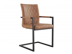 Kenmore Kenmore Flynn Carver Tan Faux Leather Dining Chair