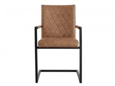 Kenmore Kenmore Flynn Carver Tan Faux Leather Dining Chair