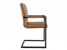 Kenmore Kenmore Flynn Carver Tan Faux Leather Dining Chair
