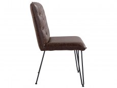 Kenmore Kenmore Finlay Brown Faux Leather 90cm Upholstered Dining Bench