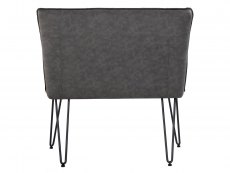 Kenmore Kenmore Finlay Grey Faux Leather 90cm Upholstered Dining Bench