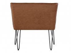 Kenmore Kenmore Finlay Tan Faux Leather 90cm Upholstered Dining Bench