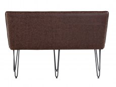 Kenmore Kenmore Finlay Brown Faux Leather 140cm Upholstered Dining Bench