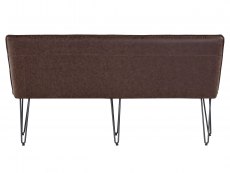 Kenmore Kenmore Finlay Brown Faux Leather 180cm Upholstered Dining Bench