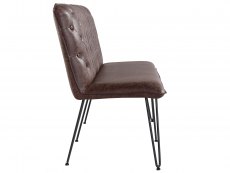 Kenmore Kenmore Finlay Brown Faux Leather 180cm Upholstered Dining Bench
