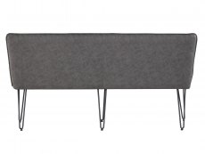 Kenmore Kenmore Finlay Grey Faux Leather 180cm Upholstered Dining Bench