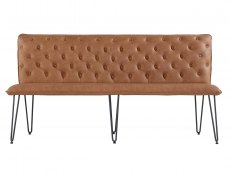 Kenmore Kenmore Finlay Tan Faux Leather 180cm Upholstered Dining Bench