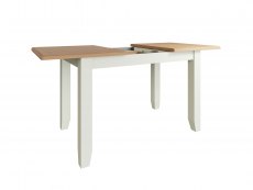 Kenmore Kenmore Patterdale 120cm White and Oak Butterfly Extending Wooden Dining Table (Flat Packed)